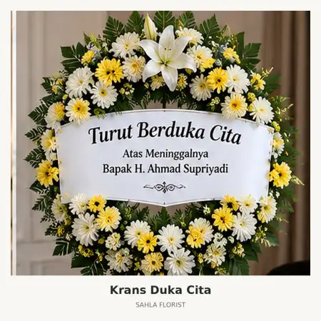 Krans Bunga Duka Marina Semarang